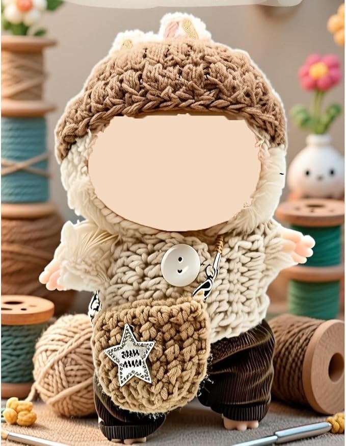 Doll Clothes Set & Outfit for Blind Box Dolls of 5.91-6.7inch (15-17cm) with Accessories Luxury Chic Stylish Adorable Cute Unique Style of Dolls Clothes for Dress up 4 Pieces (No Doll) (E)