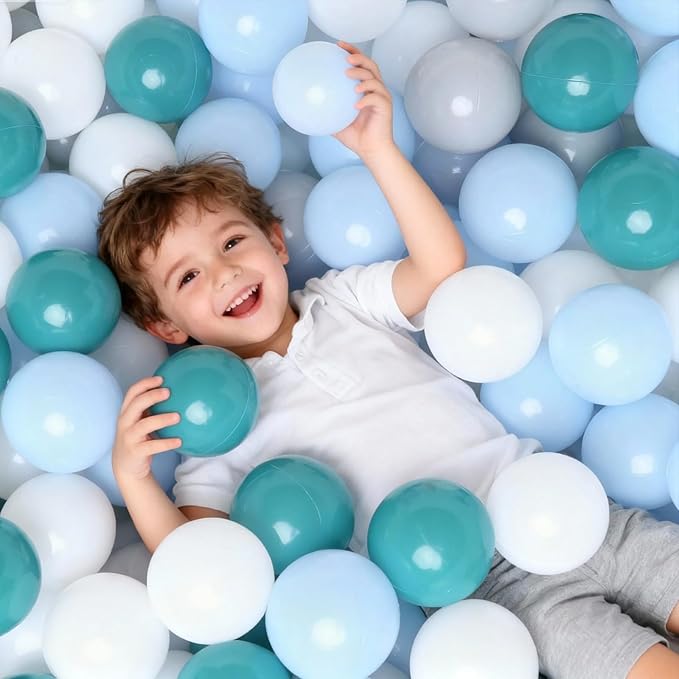 GOGOSO Ball Pits Balls for Toddlers Pack of 50 100 200 Plastics Shape Ball Non-Phthalate Non-BPA Non-Toxic 2.2-Inch Crush Proof Play Balls