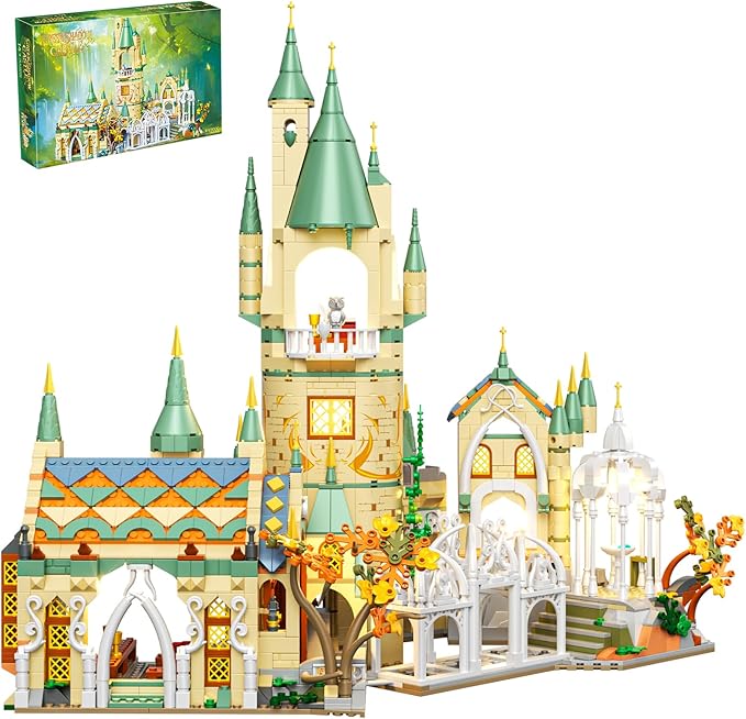 Magic Medieval Castle Architecture Building Block Sets, Creative Ideals Gifts for Boys Girls Adults (1555PCS)