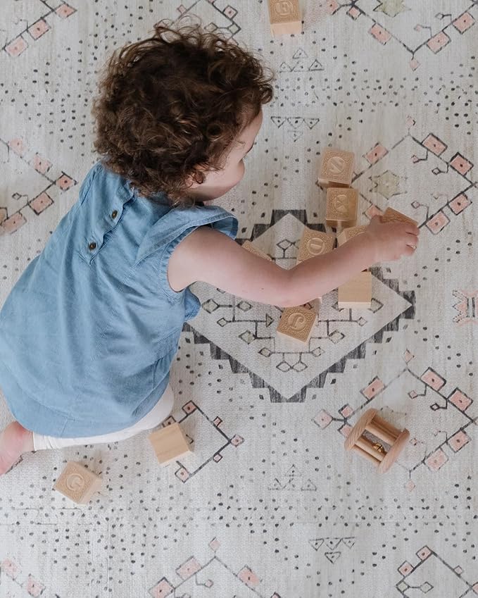 House of Noa Baby Play Mat – 4x8 Oat Ula – Set of 8 Tiles – Cushioned EVA Foam Play Mat for Floor, Soft Interlocking Baby Crawling Mats for Hard Floors