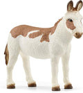 Schleich Farm World American Spotted Donkey Animal Figurine - Highly Detailed and Durable Farm Animal Toy, Fun and Educational Play for Boys and Girls, Gift for Kids Ages 3+, Multicolor, 2.5 inch