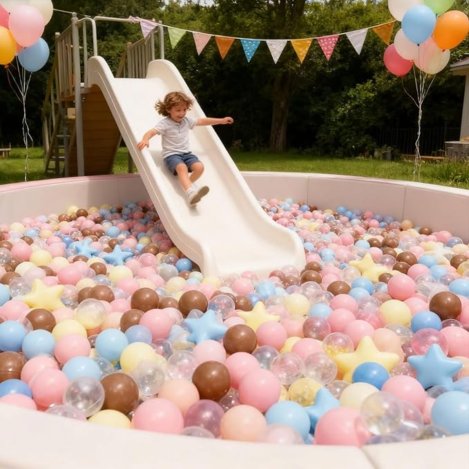 GOGOSO Ball Pits Balls for Toddlers Pack of 50 100 200 Plastics Shape Ball Non-Phthalate Non-BPA Non-Toxic 2.2-Inch Crush Proof Play Balls