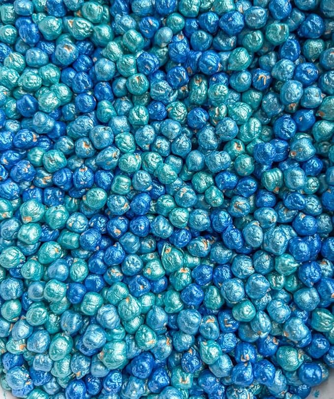 Colored Chickpeas for Sensory Play and Sensory Bins - Many Different Seasonal Colors (4 Cups, Ocean)