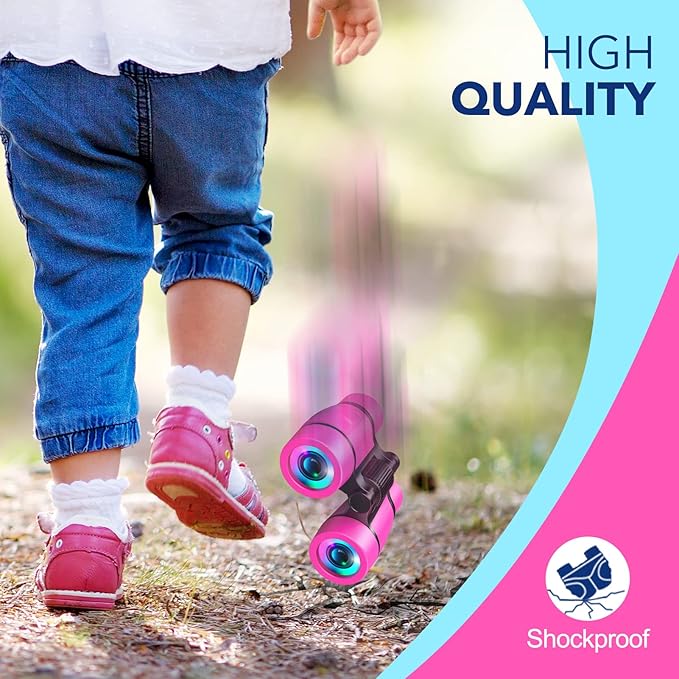 Toys for 3-7 Year Old Girls: LET'S GO! Binoculars for Kids Bird Watching|Camping 4 5 6 7 8 Year Old Girl Boy Christmas Halloween Birthday Gifts Outdoor Toy for Kid Ages 4-6 Toddler Gift Stuffers