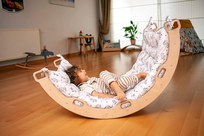 Climbing Arch Pillow Only | Cushion for Toddler Climbing Arch | Montessori Rocker Cushion | Toddler Floor Pillow for Kids (Origami)