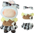 17cm Clothes Set, Cute Hat Unique Pocket Design Overalls Dress up Set(NO Doll), Handmade Clothing Designed for 17cm Doll (Yellow Set)