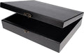 WE Games Old World Wooden Box with Brass Latch – Vintage-Style Wooden Keepsake Box for Jewelry & Trinket Storage, Black-stained Finish
