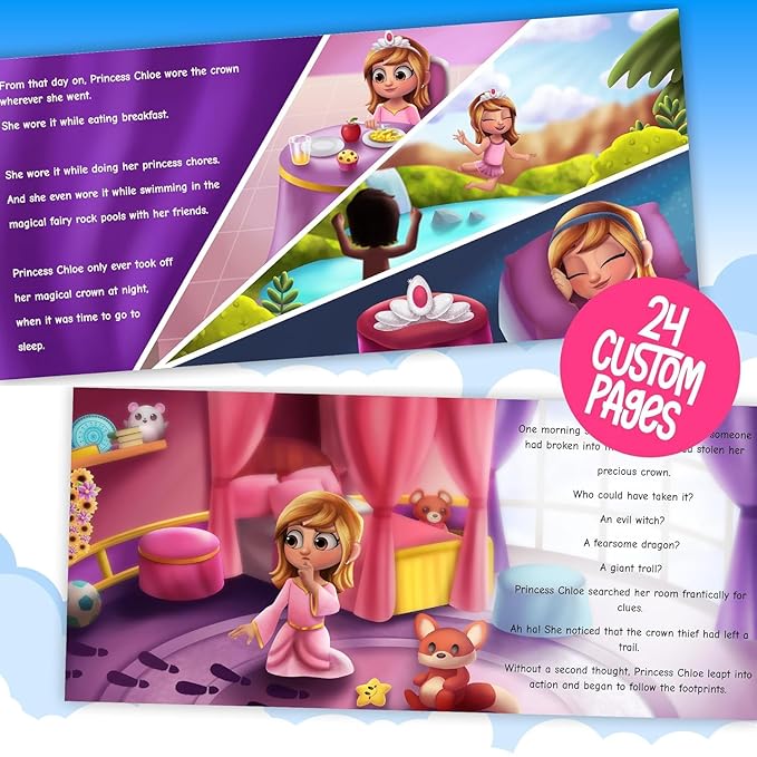 Personalized Princess Story Book - Custom Book with Girls Name