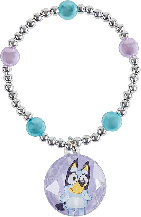 LUV HER Girls 4 Piece Costume Toy Jewelry Box Set with Silver Rings, Bead Bracelet and Necklace Ages 3+