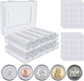 240 Pcs 30mm Coin Capsules Holder with Foam Gasket and Plastic Storage Organizer Box, 5 Sizes (17/20/25/27/30mm) Coins Collector Case Protector for Coin Collection Supplies
