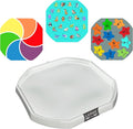 MEKA Tuff Tray with 3 Play Mats, Sensory for Kids Alphabet, Numbers, Color Themes, Indoor Outdoor Use, Home or Classroom (White, Large 38" x 38")