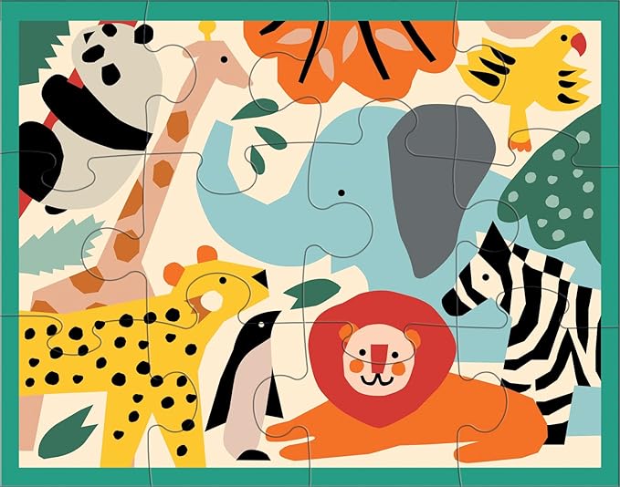 Mudpuppy Zoo Animals Pouch Puzzle, 12