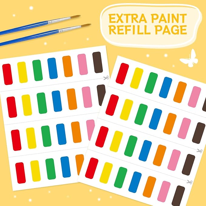 Paint with Water Coloring Books for Toddlers,Mess Free Watercolor Painting Papers for Kids Water Color Paint Kit Art Craft Birthday Gift for Ages 1-3,4-8(Dinosaurs)