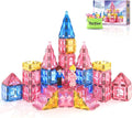Diamond Magnetic Tiles for Kids: Magnet Building Blocks for Girls & Boys Age 3-8 Princess Castle Toy Birthday Sensory Game 4 5 6 7 8 12 Year Old Learning Classroom Must Have Decor