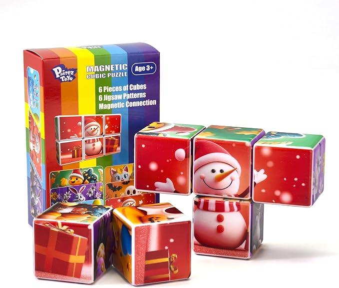 Magnetic Blocks for Toddler Toys, 1.65 inch Magnetic Cubes for Kids, Holidays Theme of Valentine's Day, Easter, Thanksgiving, Halloween, Christmas, Birthday Gifts for Kids