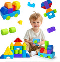 Multi-Shape Magnetic Blocks, Large Stacking & Building Blocks Set, Preschool Educational Sensory Magnet Toys for Kids Ages 3-5 Year Old Boys & Girls Toddlers(20pcs)