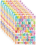 Uniclife 10 Sheets Letter Stickers, 1260 Pcs Scrapbook Stickers, 1 Inch Vinyl Number Alphabet Sticker, Self-Adhesive Stick on Letters for Mailbox Bottles Crafts Posters Decor