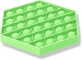 TOMMIKE Hexagon Push Pop Fidget Toy Bubble Sensory for Anxiety & Stress Relief Special Needs Autism Learning Office School Game Crafts Kids Adults (Green Ash)