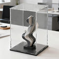 Large Acrylic Display Case for Figures, Clear Acrylic Box with Black Base for showcaseing Miniature, Toys, Collectables and Dolls 13 (L) × 13 (W) × 16 (H) inch