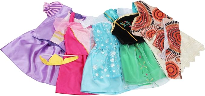 VGOFUN Princess Dresses for Girls - Dress up Clothes Pretend Play for Toddler Girl Christmas Birthday Gift for 3-6 Years