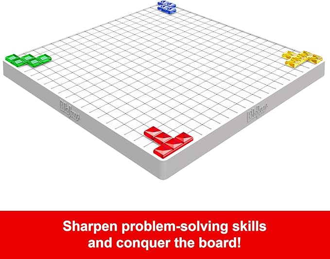 Mattel Games Blokus Strategy Board Game for Kids & Families with Color Blind Accessible Pieces & Just One Rule