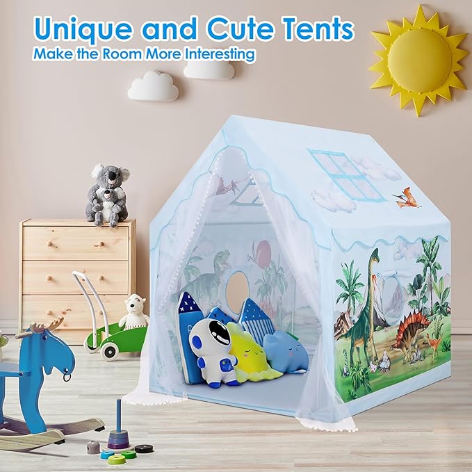 Kids Tent Toddler Playhouse for Boys Girls,Large and Foldable Kids Playtents with Windows,Portable and Lightweight Play Tent Indoor&Outdoor Gift for Children