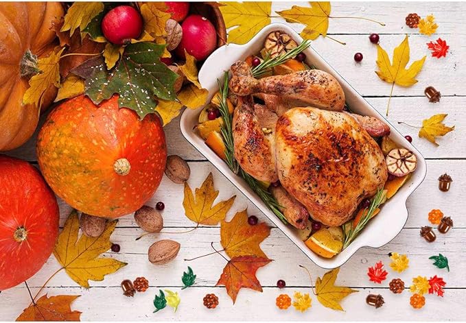 84 Pieces Acrylic Leaves Mini Acrylic Pumpkin Maple Leaves Acorns Crystals Gems for Thanksgiving Home Table Scatters Decoration Autumn Table Scatters Favor Vase Filler(5 Colors)