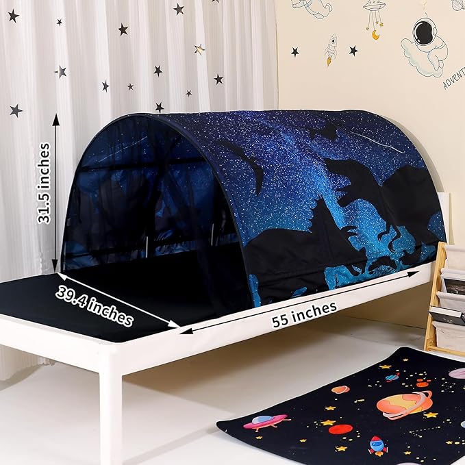 Bed Tent for Kids Lucky Castle Bed Tent Foldable Play House for Children Play Tents for Girls Boys Sleeping Canopy Playhouse