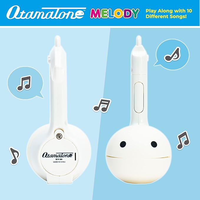 Otamatone [Melody Series Japanese Electronic [MINI Size] Musical Instrument [11 Pre-Programmed Songs] Portable Synthesizer from Japan by Cube/Maywa Denki [English Instruction], White