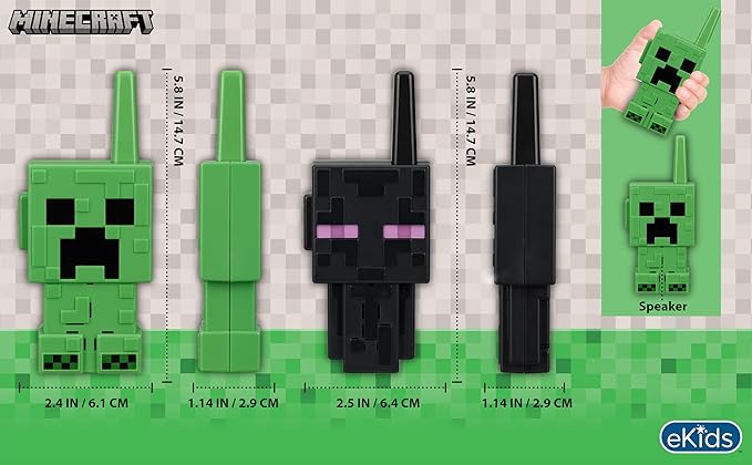 eKids Minecraft Walkie Talkies for Kids, Indoor and Outdoor Toys Designed for Fans of Minecraft Toys