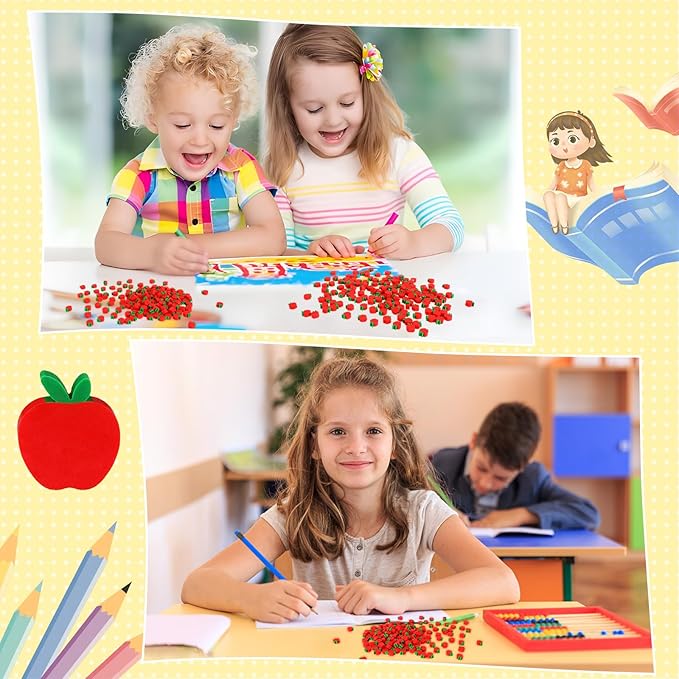 JUNEBRUSHS 150pcs Apples Erasers for Kids Bulk, Welcome Back to School Gifts Red Mini Apples Erasers for First Day of School Teachers Supplies Students Classroom Prizes Homework Rewards