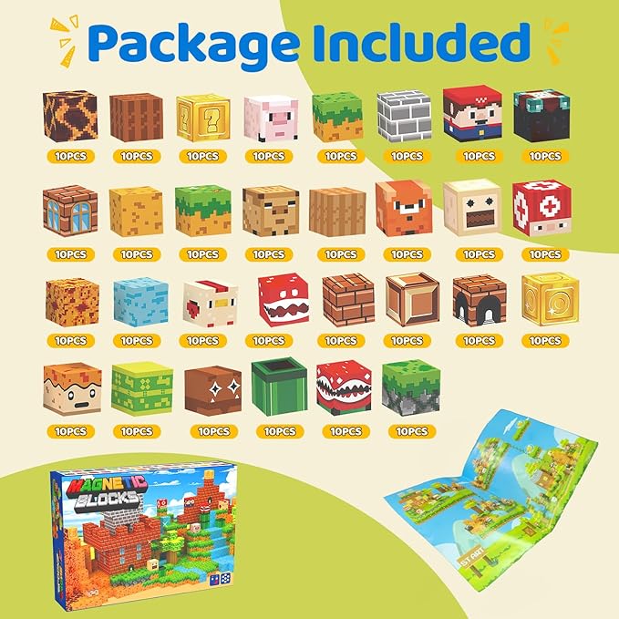Magnetic Building Blocks for Kids Ages 3-12+, 137PCS STEM Educational Magnet Toys, Magnetic Tiles Build Cubes with Light Game, Ideal Gift for Toddlers Boys Christmas Birthday Girls