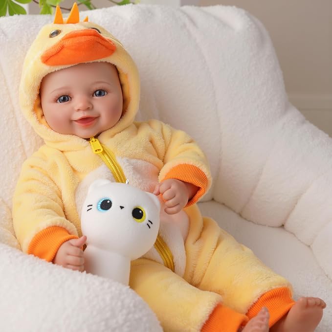 BABESIDE Toddler-Friendly 15-Inch Baby Dolls–Lightweight Soft Body Realistic Baby Doll Cute Smiling Lifelike Newborn Doll for Dress Up Play–Great Perceived Value for 3+ Year Old Girl Gift
