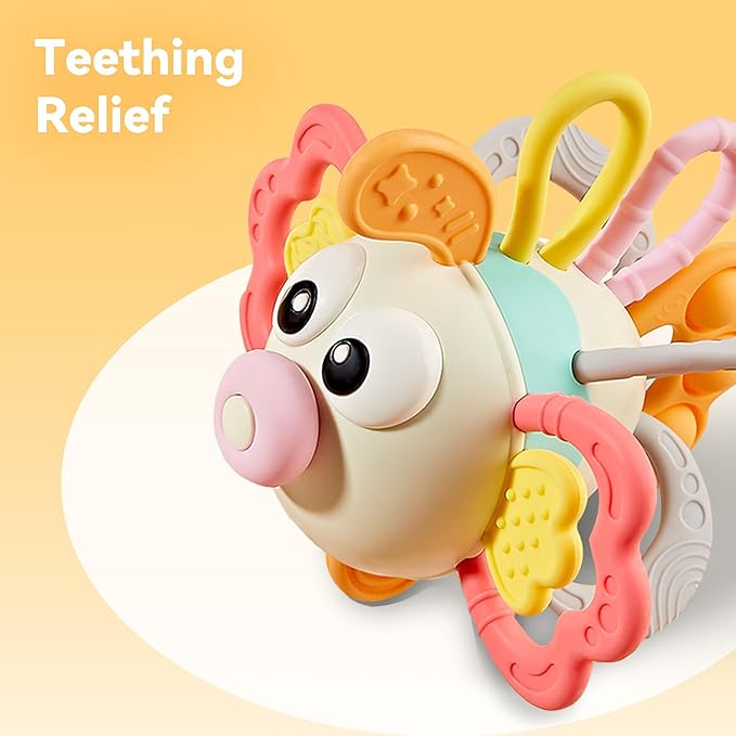 iPlay, iLearn Baby Toy 6-12 Month, Infant Sensory Teething Toy, Toddler Montessori Learning Activity Busy Play Set, Babies Crib Carseat Travel First Birthday Gift 7 9 10 Month 1 2 Year Old Girl Boy