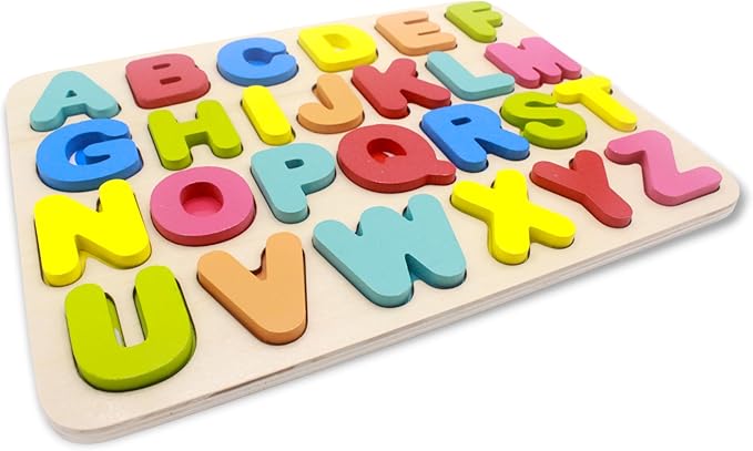 You&Xi Toddler Puzzles for Kids Age 3-4 Years Old-Wooden Learning Alphabet Preschool Puzzles…