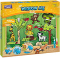 Imagimake Window Art Jungle Suncatcher Kit | Kids Crafts Supplies | Girls Toys Age 6-8 | Arts and Crafts for Kids Ages 8-12 | Creative Fun Craft Kit | Gifts for 5 Year Old Boys & Girls