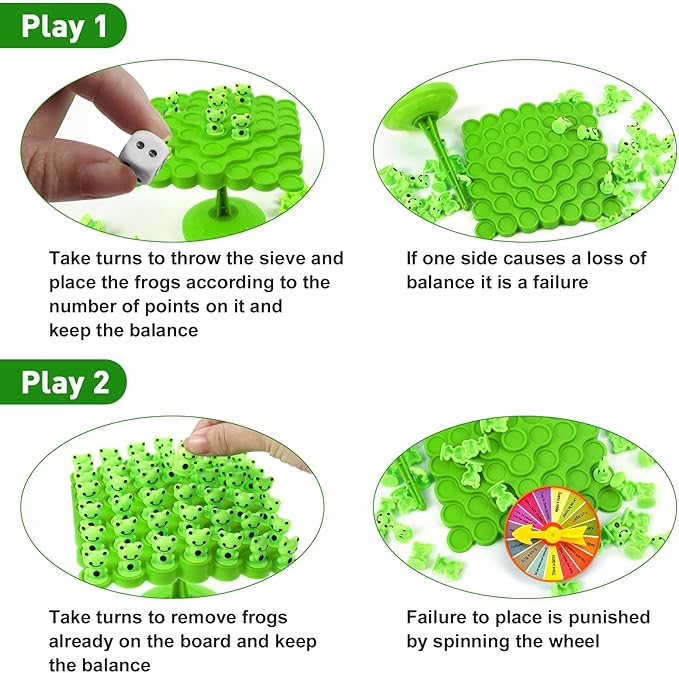 Frog Balance Game，Balance Board Game，Two-Player Balanced Tree Board Game, Montessori Frog Balance Tree Educational Toys, Children Desktop Game Gift for Boys Girls