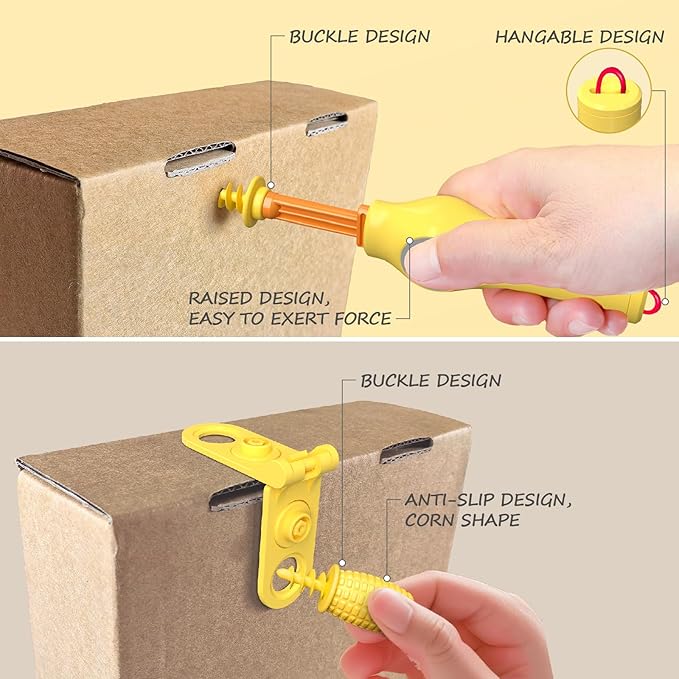 Cardboard Construction Tool Kit for Kids – 132 PCS DIY Cutting Tools & Educational Toys for Family & Team Projects – Creative STEM Building Kit for Boys & Girls Ages 5+