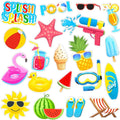 20 PCS Beach Ball Party Thick Gel Clings Summer Pool Window Gel Clings Decals Stickers for Kids Toddlers and Adults Home Airplane Classroom Nursery Summer Beach Holiday Party Supplies Decorations