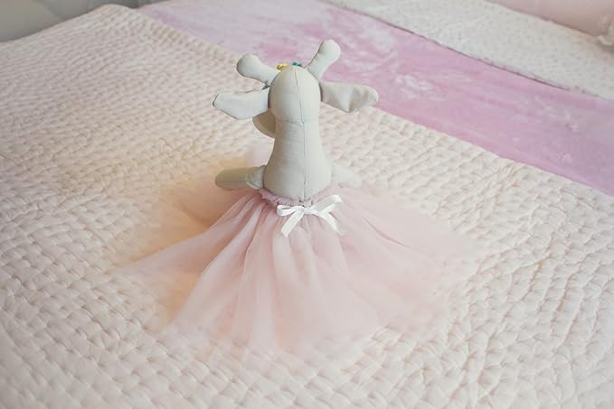 Ivy The Giraffe Plush Doll | Handmade Stuffed Animal for Baby, Little Girls | Child-Safe Cotton Linen Fabric with Soft Filling, Nursery Decor | 20 Inches Long