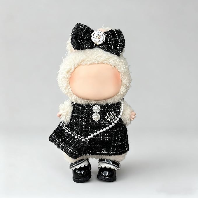 17cm Doll Clothes Set Luxurious Chic Fashion Ensemble with Stylish Accessories for Adorable 17cm Dolls Soft Fabric Dress-Up Sets with Playful Designs, Easy to Wear (Doll Not Included)