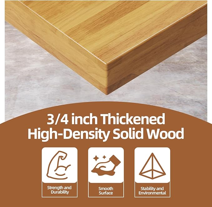 60'' Adjustable Workbench, Solid Wood Work Bench Table with Wheels and Power Outlet, Rolling Workbenchs with Drawers, Large Load Capacity Garage Workbench for Workshop,Office,Home