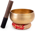 Tibetan Singing Bowl Set - Easy To Play for Beginners - Authentic Handcrafted Mindfulness Meditation Holistic Sound 7 Chakra Healing Gift by Himalayan Bazaar (5")