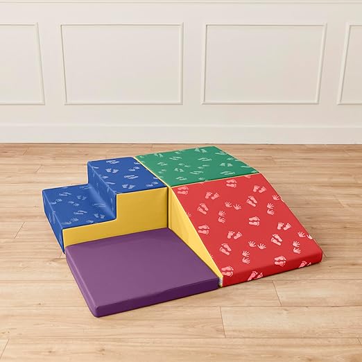 ECR4Kids SoftZone Little Me Corner Climber, Toddler Playset, Assorted, 4-Piece
