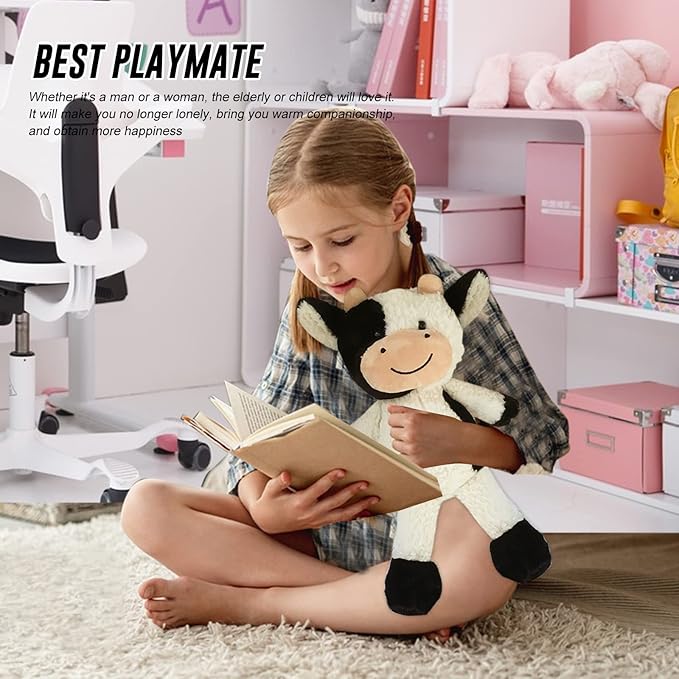 CHELEI2019 11.8" Cow Stuffed Animal Plush Soft Christmas Cow Plushies Toy for Kids,Girls