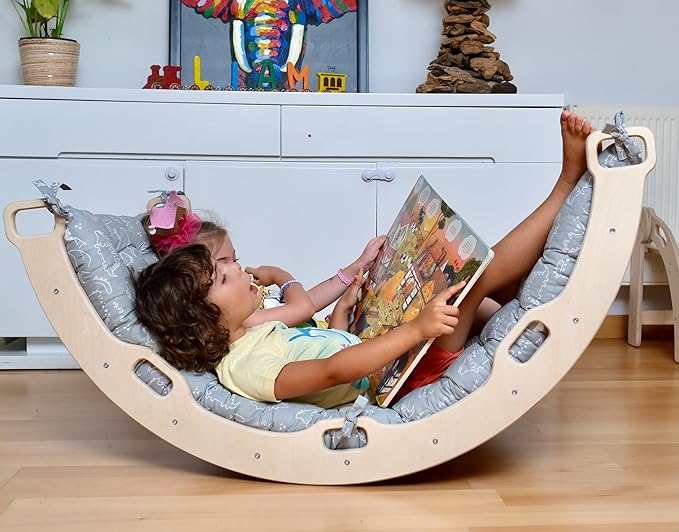 Climbing Arch Pillow Only | Cushion for Toddler Climbing Arch | Montessori Rocker Cushion | Toddler Floor Pillow for Kids (Dino)