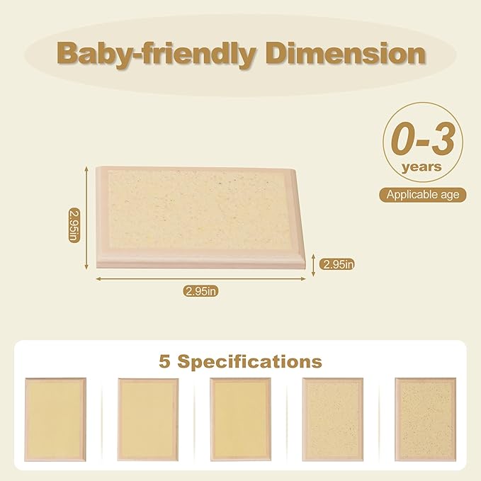 MONTESSORI OUTLET Rough Gradation Tablets for 3-6 Years Montessori Education at School and Home.