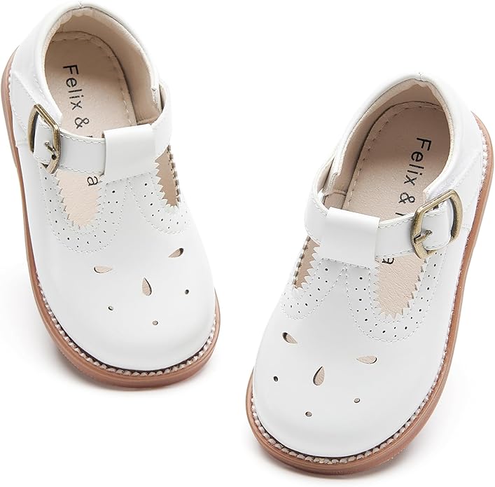 Felix & Flora Toddler Little Girl Mary Jane Dress Shoes - Ballet Flats for Girl Party School Shoes