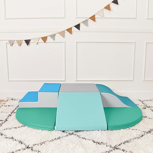 ECR4Kids SoftZone Little Me Wall Climb and Slide, Beginner Playset, Contemporary