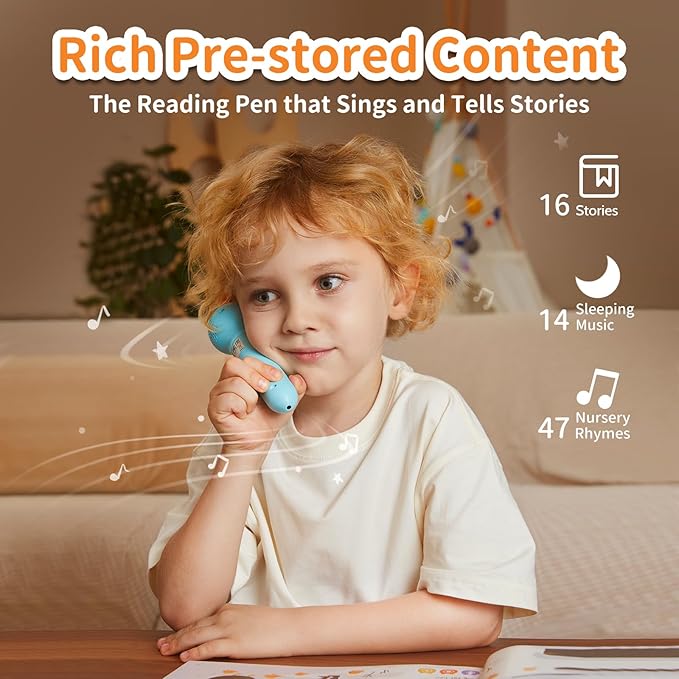 alilo Talking Pen Books Sets for Toddlers 2-6, Kids Learning Electronic Toys, Early Educational Gifts for Boys Girls, with 3 Interactive Audio Sound Books, 100 Talking Flash Cards, Alphabet